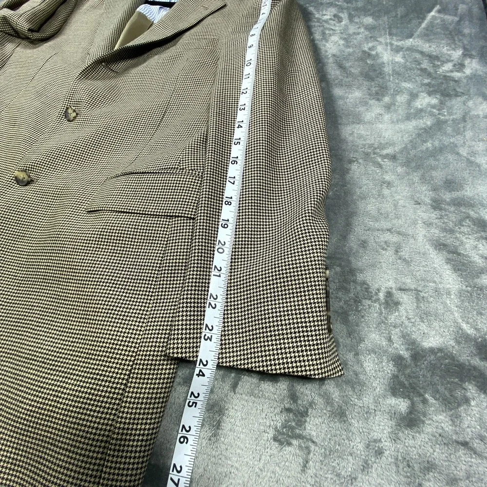 Vintage‎ Tommy Hilfiger Blazer Mens 38R Houndstooth Wool Sport Coat Jacket USA